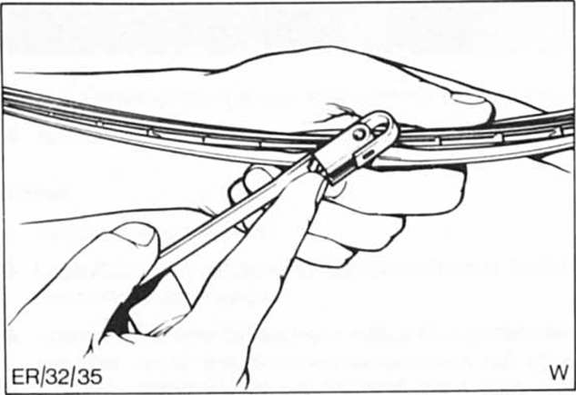 Scheibenwischerblatt ersetzen/ scheibenwischergummi ersetzen