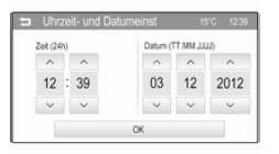 Uhrzeit und datum einstellen