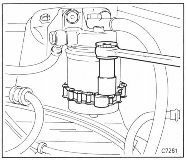 Kraftstofffilter entwässern/ersetzen