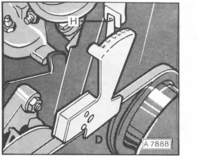 Keilriemen spannen/prüfen