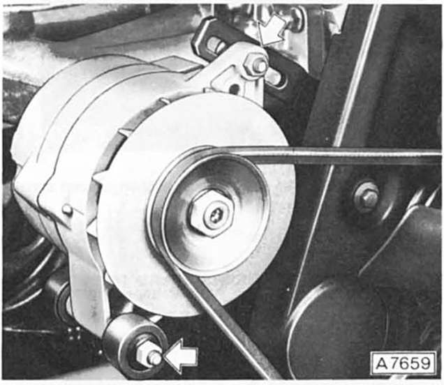 Keilriemen spannen/prüfen