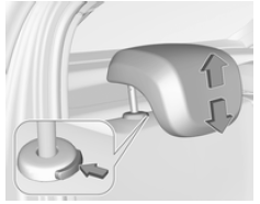 Hintere kopfstützen, höheneinstellung