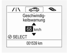 Geschwindigkeitswarnung